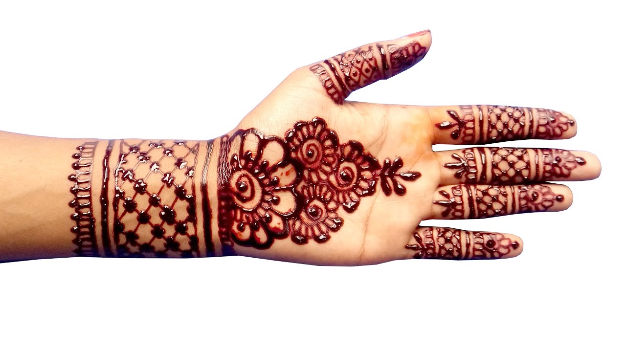 Easy Front Hand Arabic Cone Mehndi Design 2021/Mehndi For Wedding full ...