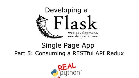 Flask Live Coding Session - Part 5