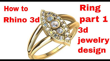 Jewellery Design Concept Part 1| rhino tutorial | jewellery cad design | Diamond Ring  | #rhino3d
