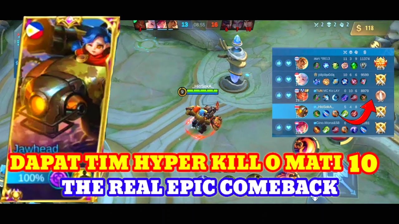 GAMEPLAY JAWHEAD EXPLANE,SUKA DUKA BERMAIN SOLO MLBB, BUILD & ITEM JAWHEAD