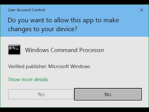 Fix UAC yes option greyed out in Windows 10