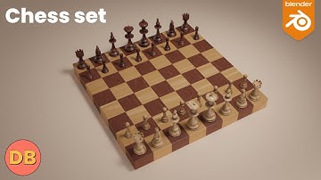 Make this chess set in Blender (Bezier curves, screw modifier).