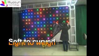 Curved LED video display/soft led video cloth/LED vision curtain (mandy@huasun-tech.com) screenshot 2