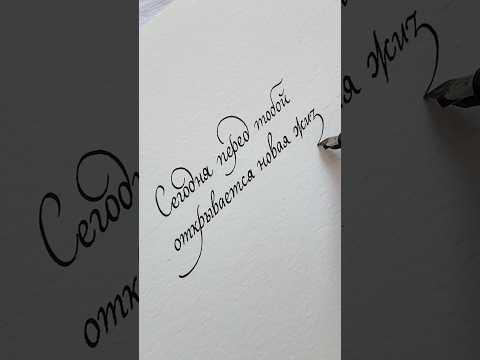 Сегодня перед тобой открывается новая жизнь #каллиграфия #calligraphy