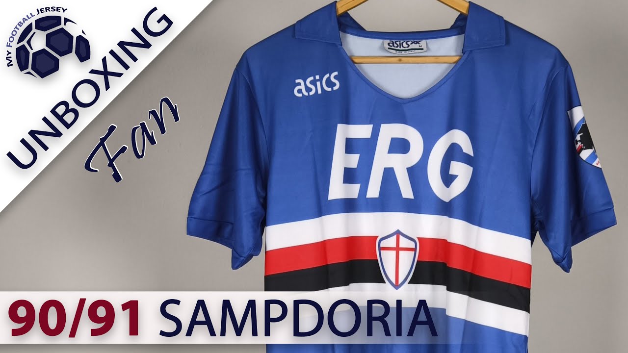 Sampdoria Home Retro Jersey 90/91 Vialli (Kotofanss) Fan Version Unboxing Review