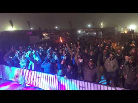 The whole crowd singing