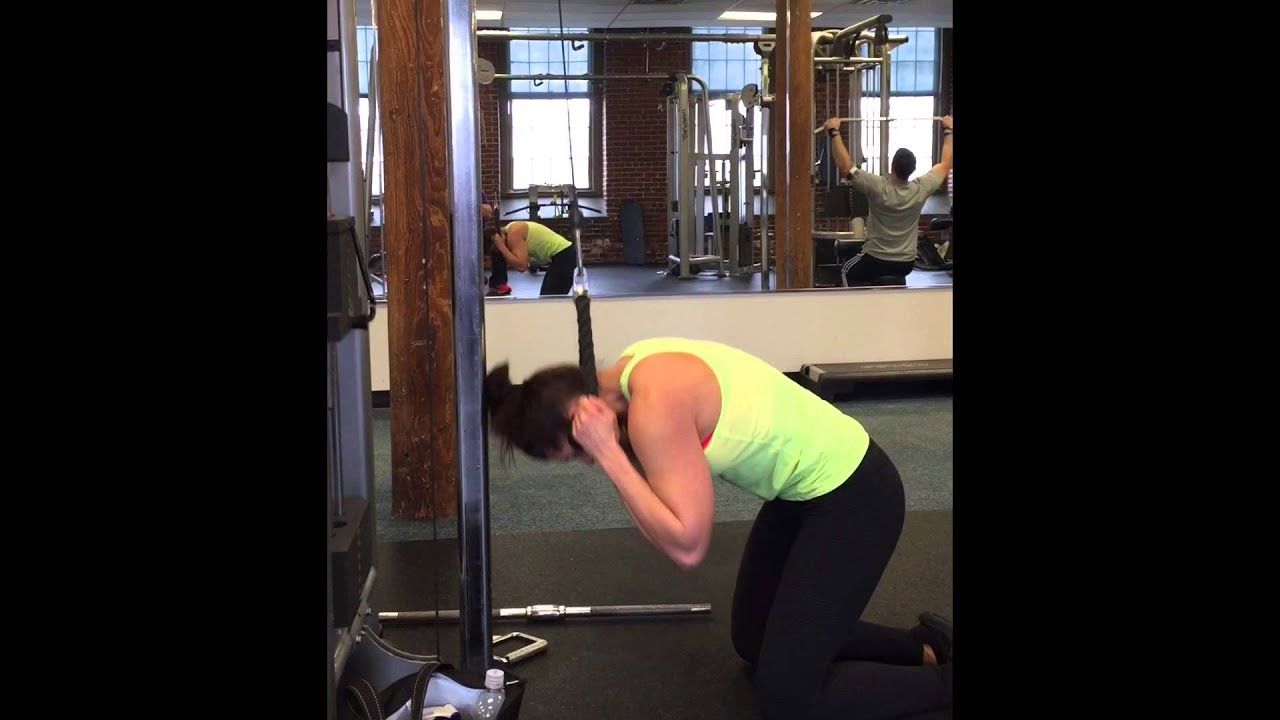 Training Rope cable crunch YouTube