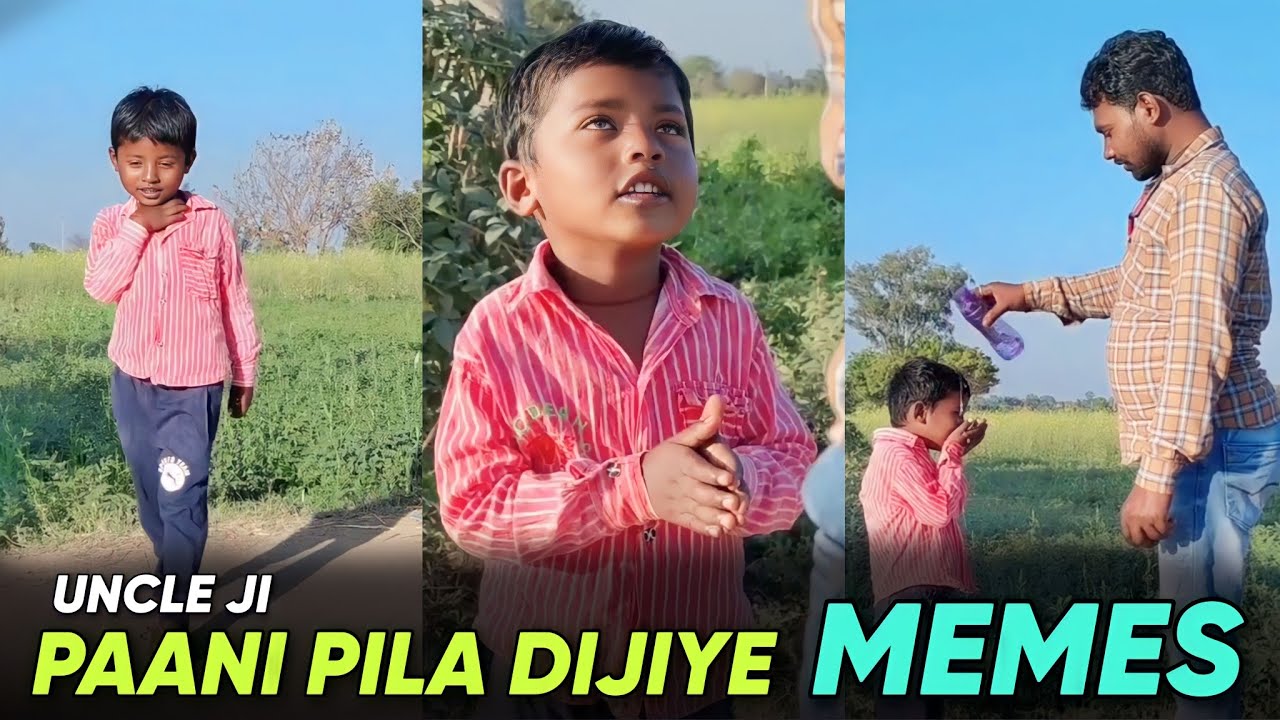 Uncle Ji Pani Pila Dijiye Original Video Pani Pila Dijiye Viral Memes