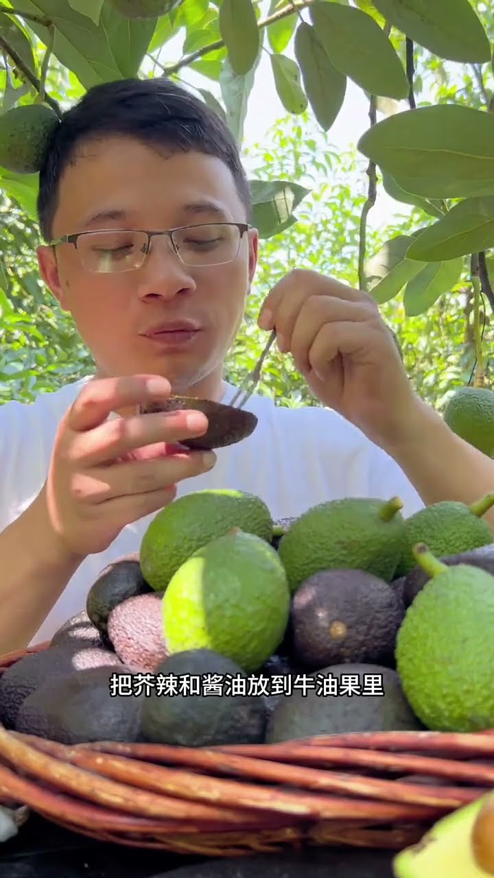This Avocado Fruit Is Very Sweet #satisfying #fruit #avocado #guacamole ...