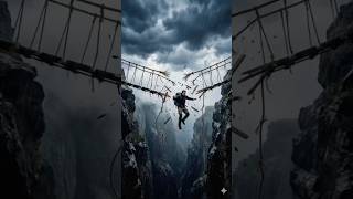 TRAPPED! Terrifying Bridge Collapse &amp; Dramatic Canyon Rescue!"#CanyonRescue #SurvivalStory
