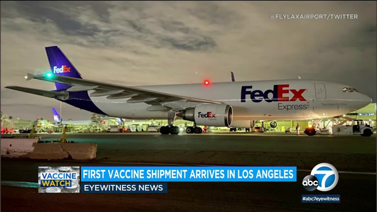 First shipment of COVID-19 vaccine doses arrive in Southern California | ABC7
