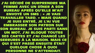 J'ai décidé de surprendre ma femme avec un dîner à son bureau après qu'elle m'ait envoyé un SMS :