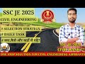 SSC JE 2025| STRATEGY|APPROACH|STUDY MATERIAL AND SOURCES| DAILY TASK |CIVIL ENGINEERING|