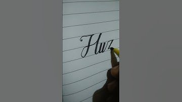 How to cursive handwriting/stylish writing/learn write with cut marker 605name