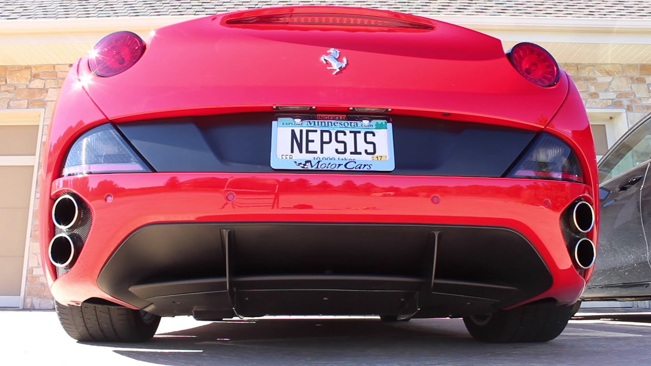 Ferrari California Exhaust Cold Start, Revs YouTube