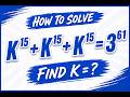 “Stop Struggling! Exponential Equations Solved in 1 Minute ⏱️”| Japanese Math Olympiad | Find k