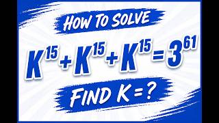 “Stop Struggling! Exponential Equations Solved in 1 Minute ⏱️”| Japanese Math Olympiad | Find k