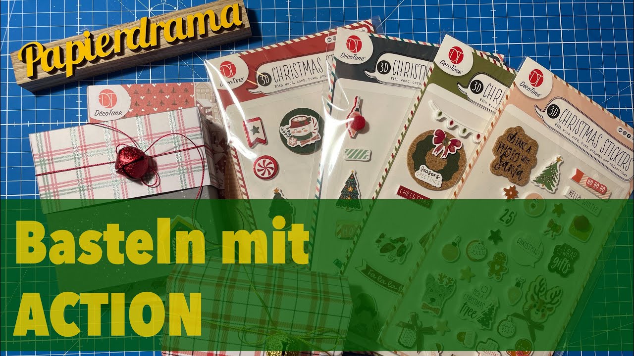 Weihnachtliche Karten mit Christmas Stickern von #decotime & passende Verpackung für Karten basteln