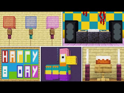 10+ Party Build Hacks Decorations in Minecraft
