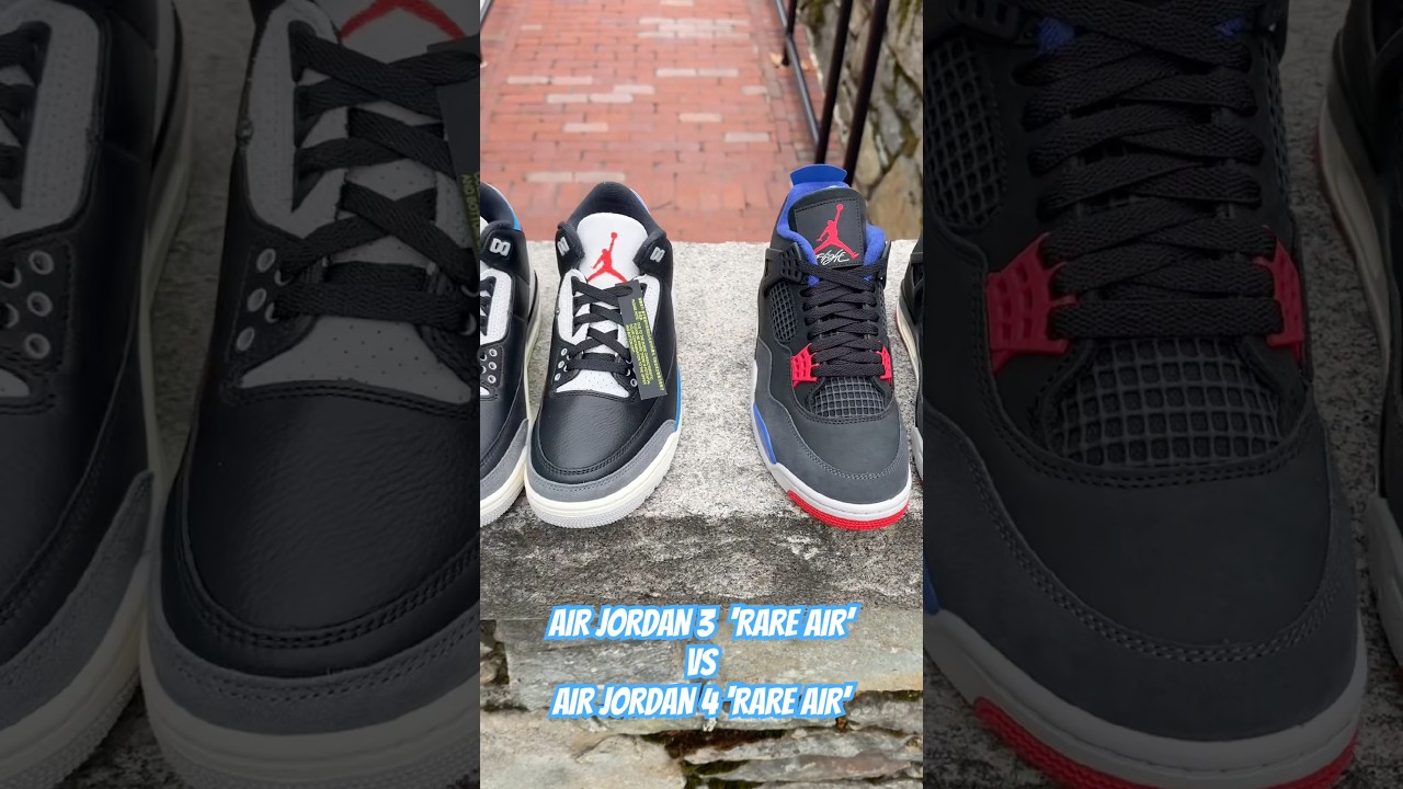 AIR JORDAN 3 ‘RARE AIR’ VS AIR JORDAN 4 ‘RARE AIR’ PICK 1?  #airjordan3rareair #shortvideo