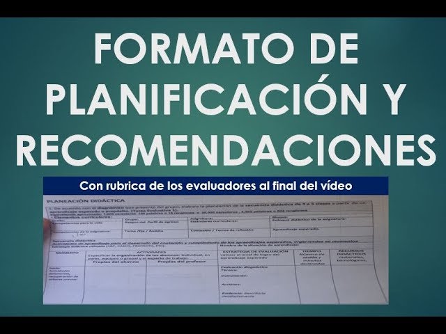 Soy Docente: MOMENTO 1: FORMATO DE PLANIFICACIÓN (CON SORPRESA AL FINAL DEL  VÍDEO) - YouTube