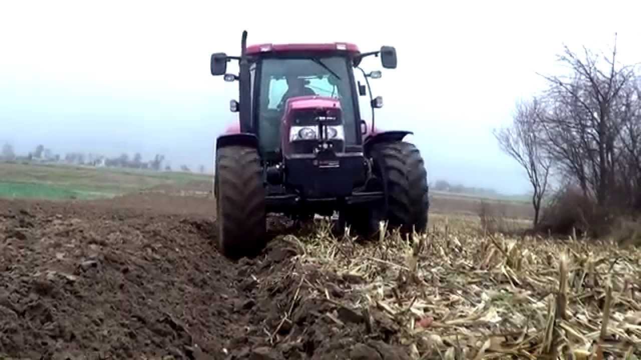 Zimowa orka po Kukurydzy 2013 (Case Maxxum 125 i Akpill KM180 4+1)