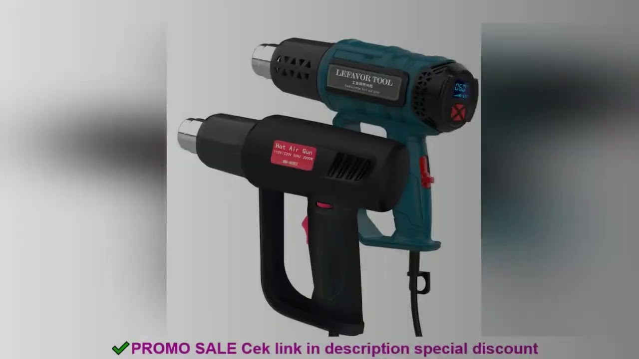 2000W Electric Hot Air Gun 220V 110V Industrial Dual Wind speed Temperature controlled Building Hair