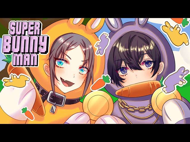 TWO BOTTOMS PLAY SUPER BUNNY MAN w/ Shoto...【NIJISANJI EN | Mysta Rias】のサムネイル