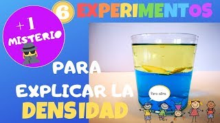 6 experimentos densidad para niños+ Un caso de detectives🕵️‍♀️. Ciencia para niños.