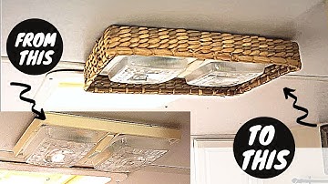 RV Camper Trailer Light Fixture Upgrade | Affordable DIY Makeover for Under $10