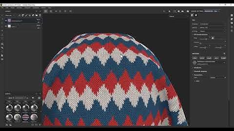 How to use knitted fabric material in substance 3d painter?
