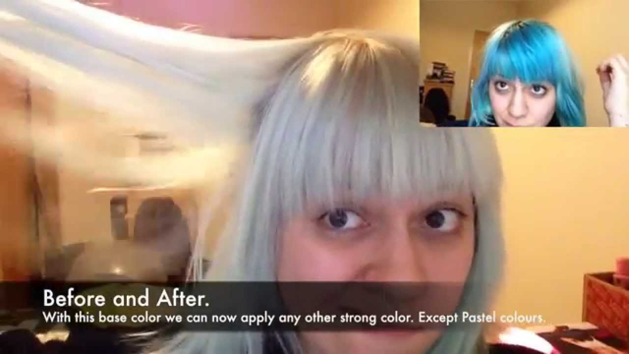 HOW TO STRIP OUT BLUE HAIR. Bleach bath - YouTube