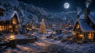 Fall Into Deep Sleep Instantly |Enchanted Snowy Village Night | 1 Hours Winter Sleep Music 432Hz ❄️🌙