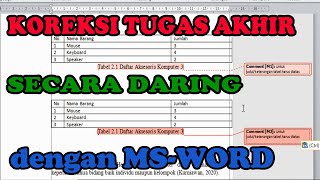 CARA MENGOREKSI ATAU MENGOMENTARI LAPORAN/TUGAS AKHIR SECARA ONLINE DI WORD screenshot 1