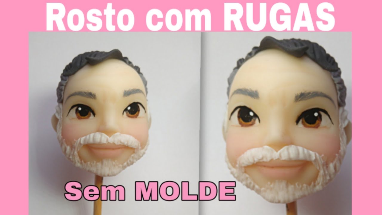 Rosto IDOSO / RUGAS EM BISCUIT - PORCELANA FRIA