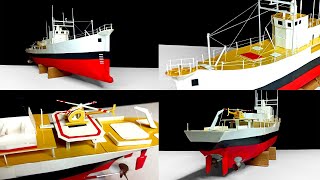 Cardboard ship Calypso, how to make a RC model of the ship