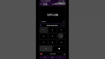 Math Tricks - Training mode - Square numbers between 100 and 109 - level 076 (Number Keyboard)