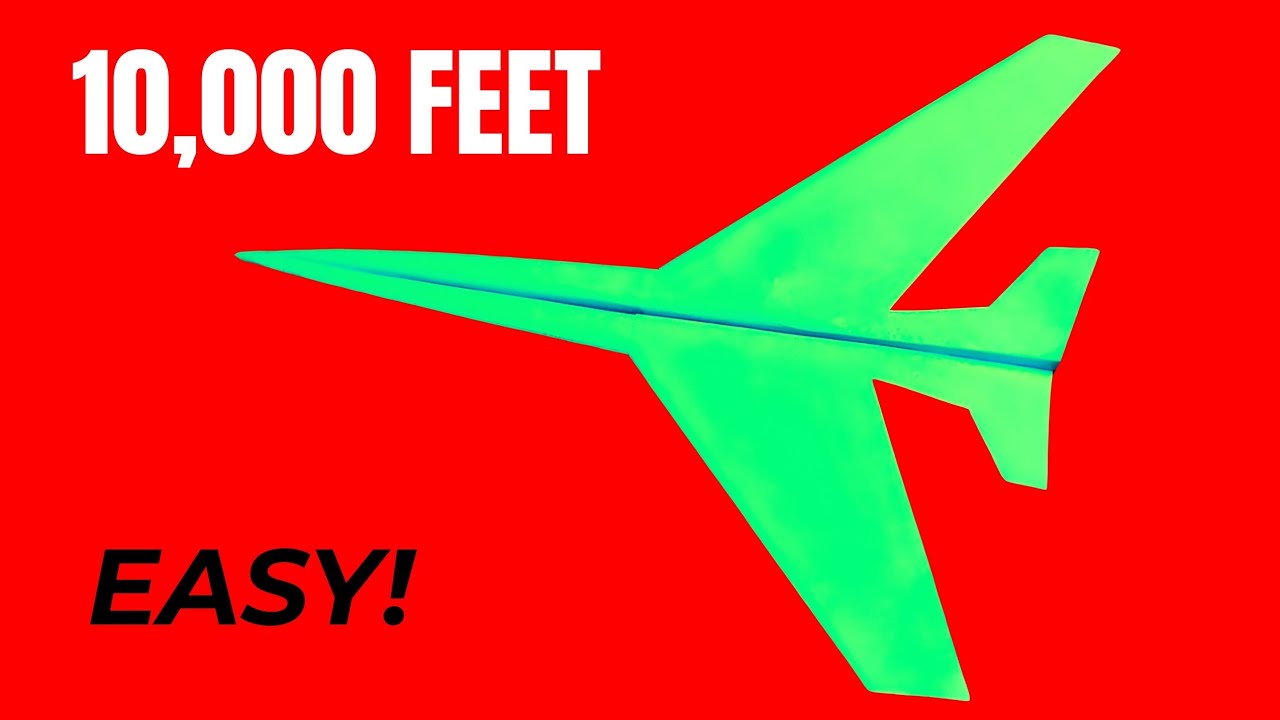 Как сделать бумажный самолётик, который летает на расстояние 10000 футов | Бумажный самолётик, ко...