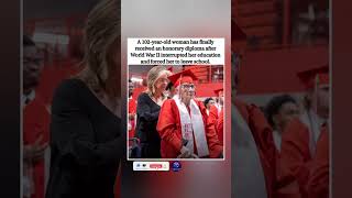 It’s never too late. 🥹❤️ 102 years old and she finally got her diploma! #shorts #viral #trending