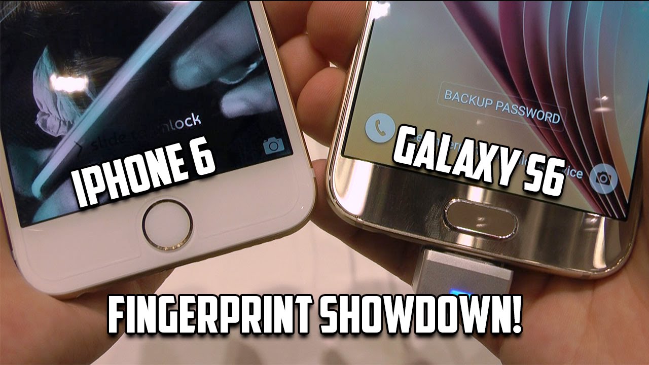 Samsung Galaxy S6 vs iPhone 6 Fingerprint Scanner Take 2 YouTube