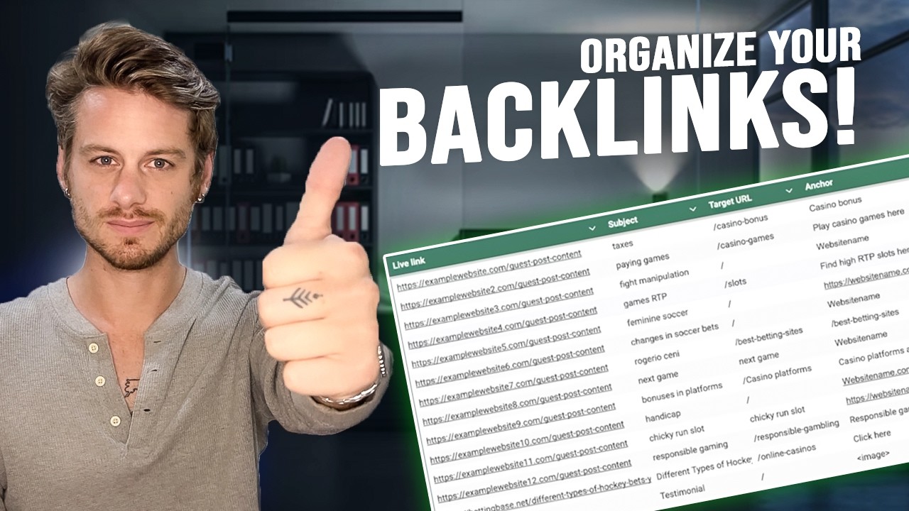 Easy to Use Backlink Structure (Stay Organized From Start!] - YouTube