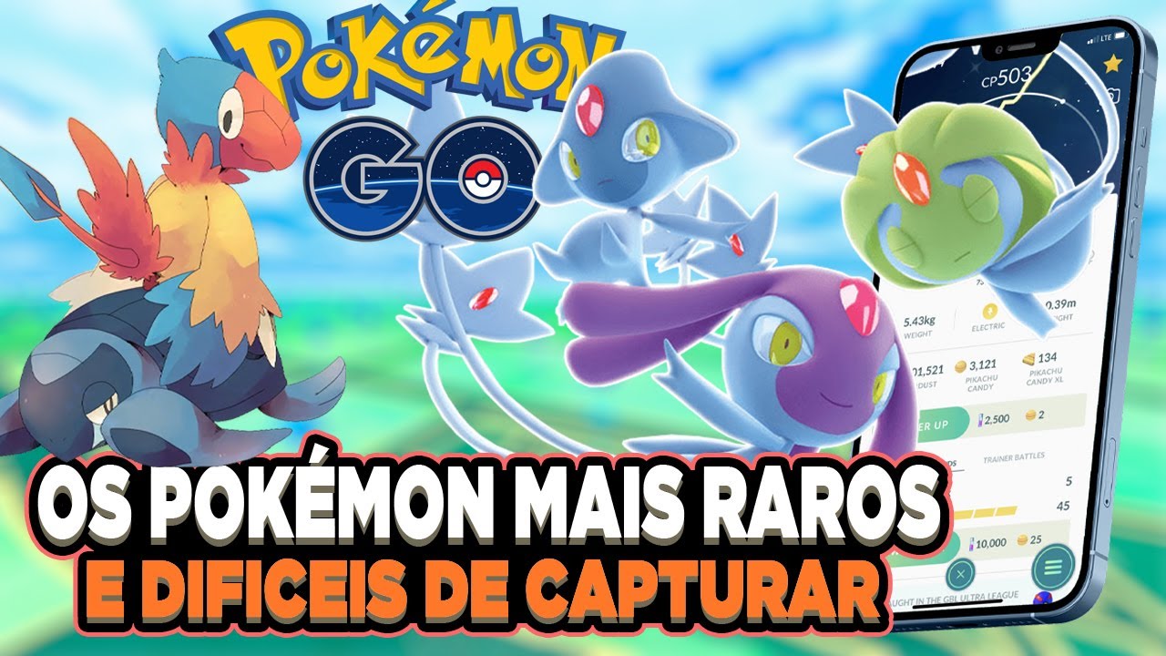 Pokémon GO: veja 5 Pokémon mais raros do jogo