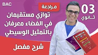 توازي مستقيمان في الفضاء معرفان بالتمثيل الوسيطي