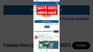 GATE 2023 admit card #shorts #link #mathtimez #gate2023 #admitcard