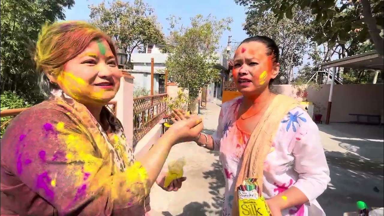 Holi celebration 2026 ❤️😍 || Rangon bhari masti with family and friends 🌈☺️|| @Vinita gurung