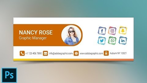 Simple Email Signature Design - Photoshop CC Tutorial