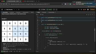 85. Maximal Rectangle, Solving Maximal Rectangle using Approach from Problem #84, Learning In Public