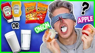 CAN YOU TASTE FOOD WITHOUT SMELL CHALLENGE!