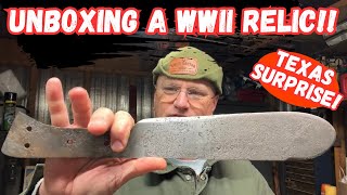Texas Surprise!! Unboxing a WWII Relic Knife Used in The Pacific