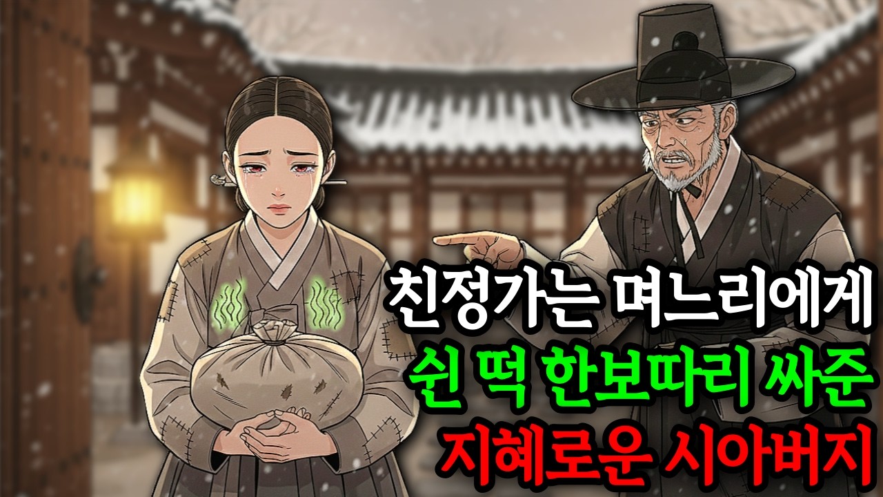 친정 가는 며느리에게 쉰 떡 한 보따리 싸준 지혜로운 시아버지  | 야담 민담 전설 설화 옛날이야기 수면동화